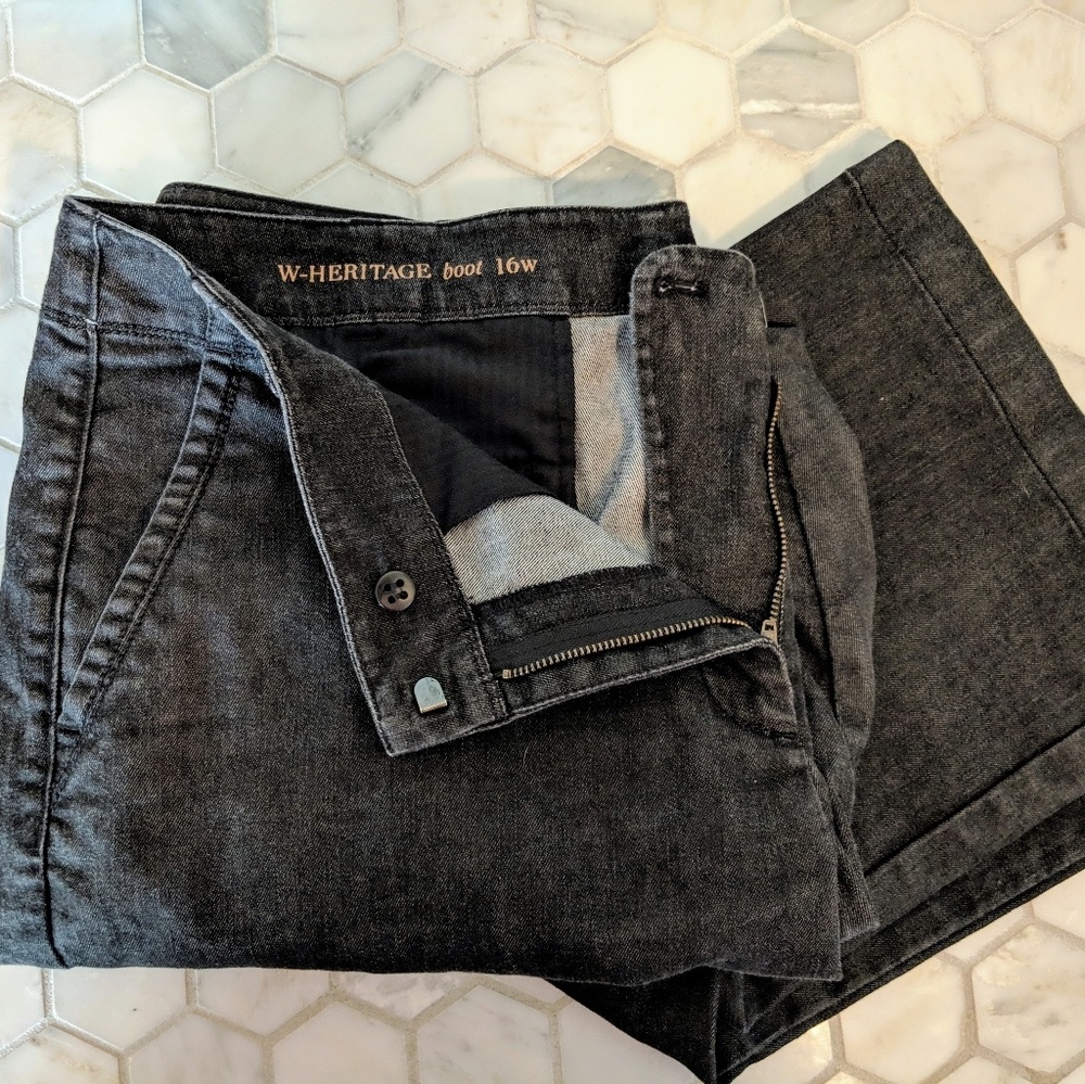 Talbot's 16w black rinse, boot trouser jeans